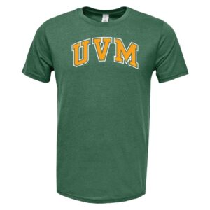 A green shirt with the letters dvm on it