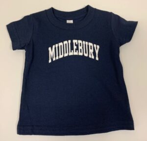 Navy blue t-shirt with Middlebury text.