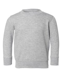 Gray long-sleeve crew neck sweatshirt