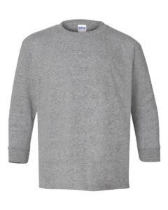 Gray long-sleeve youth t-shirt